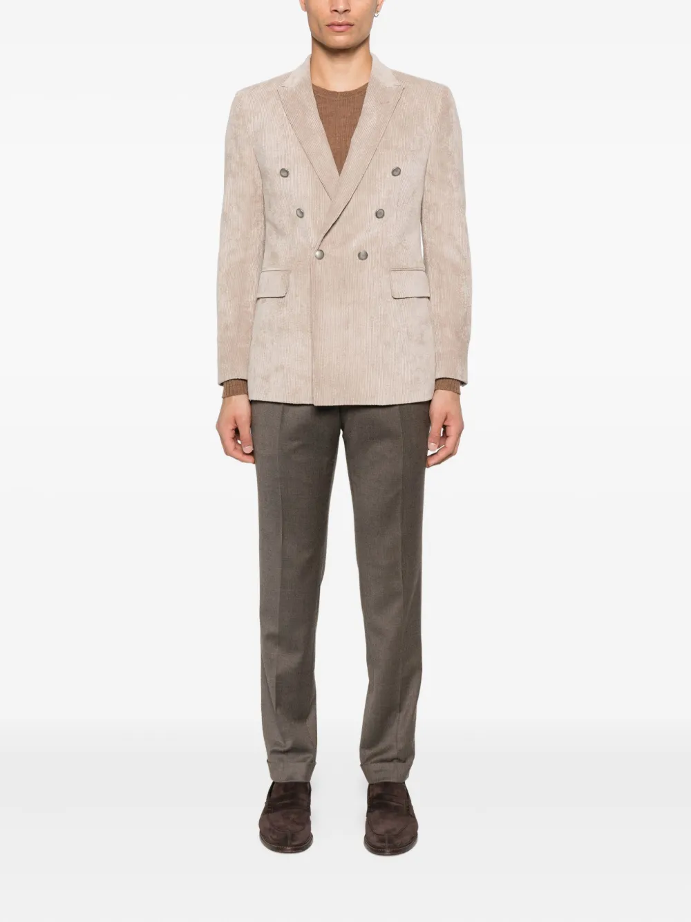 PT Torino pleat-detail trousers Bruin