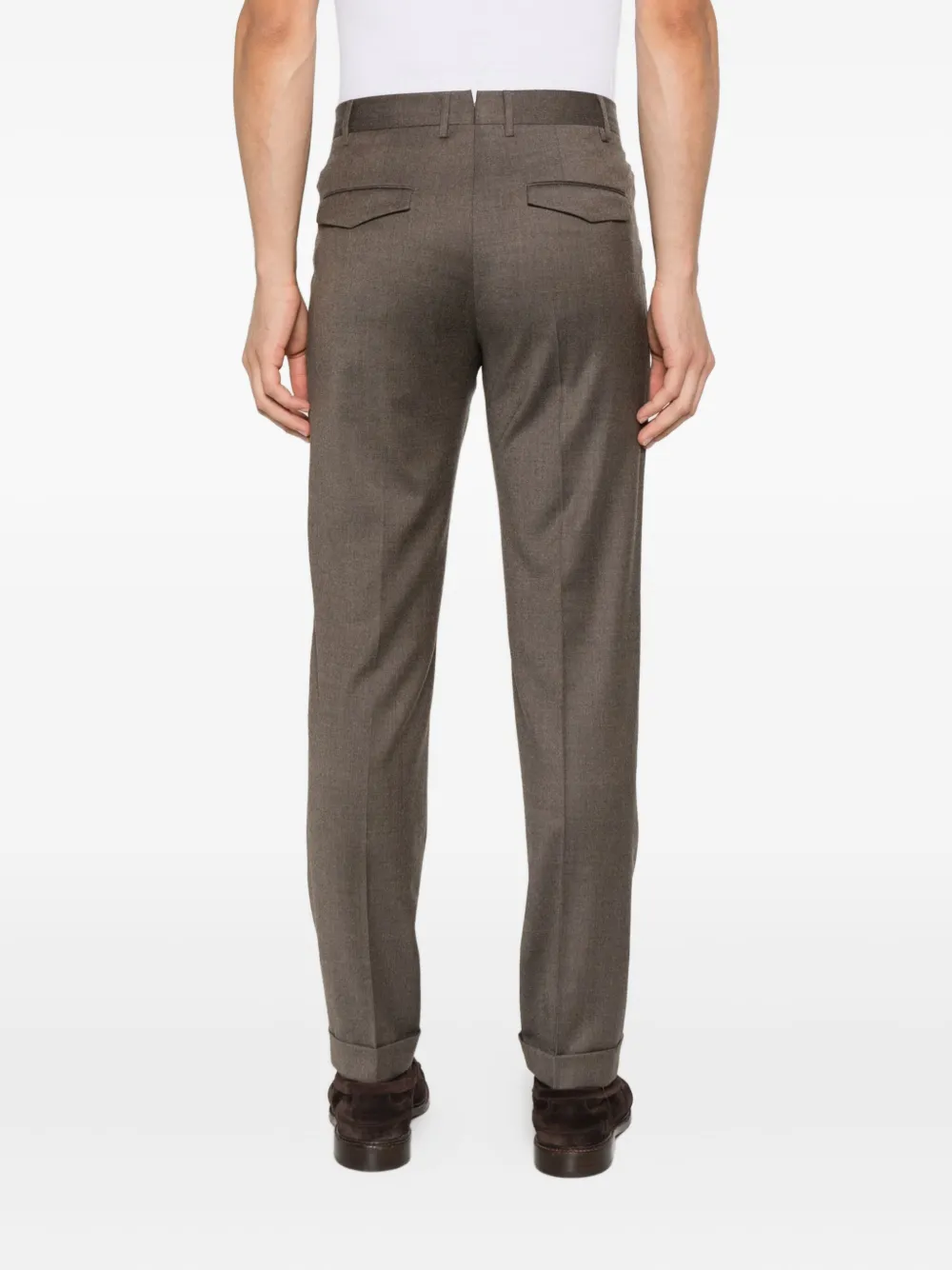 PT Torino pleat-detail trousers Bruin