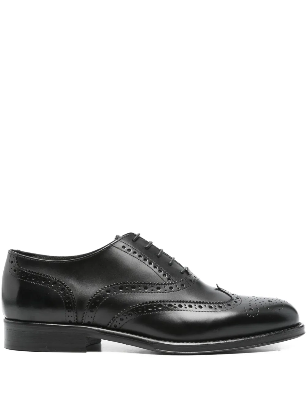 Corneliani leather brogues Black