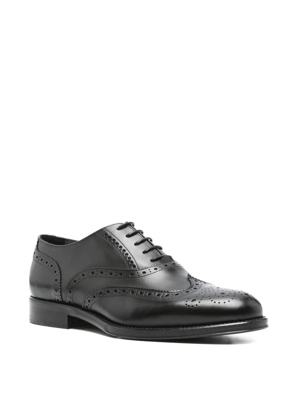 Corneliani leather brogues Black