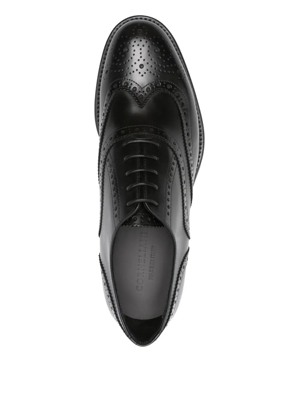 Corneliani leather brogues Black