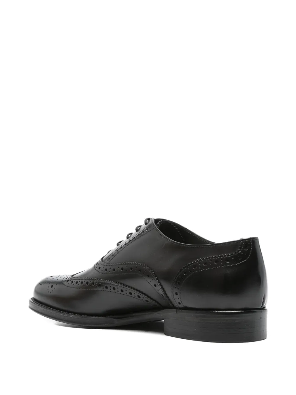 Corneliani leather brogues Black