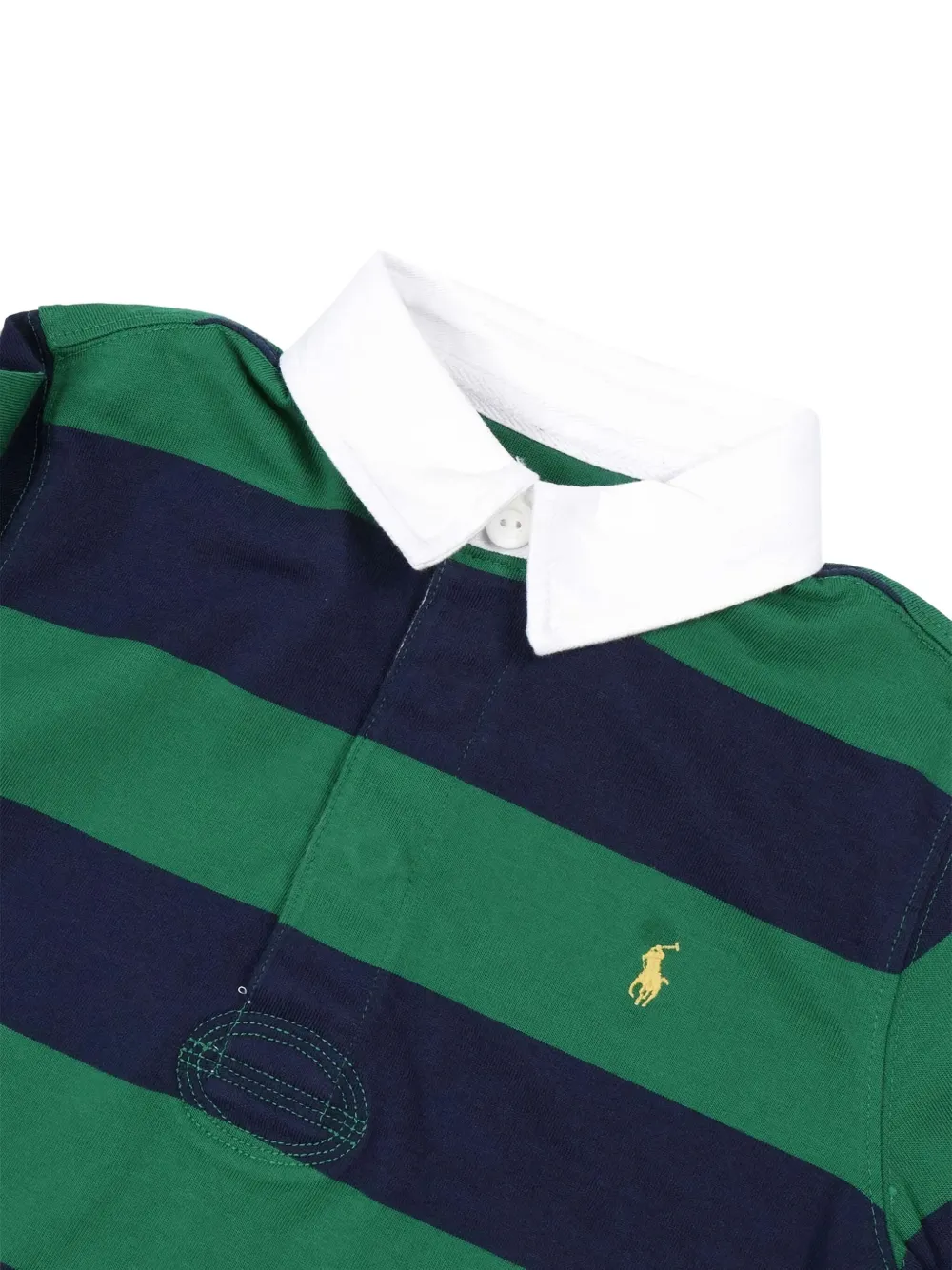 POLO RALPH LAUREN KIDS Gestreept poloshirt met kraag Groen