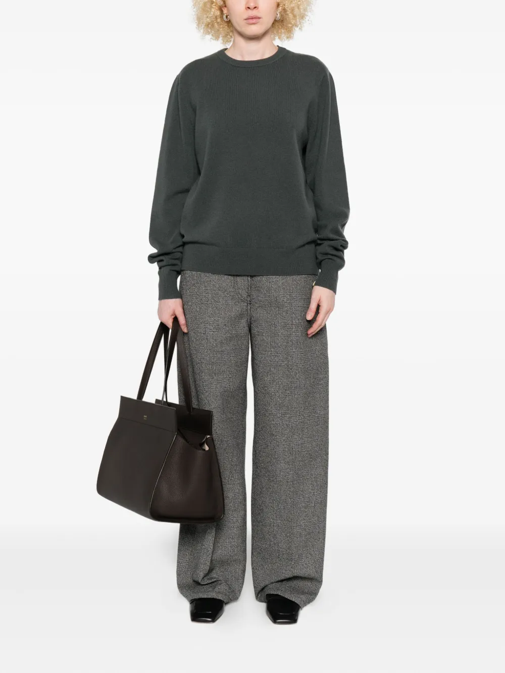 extreme cashmere round-neck cashmere-blend sweater Grijs