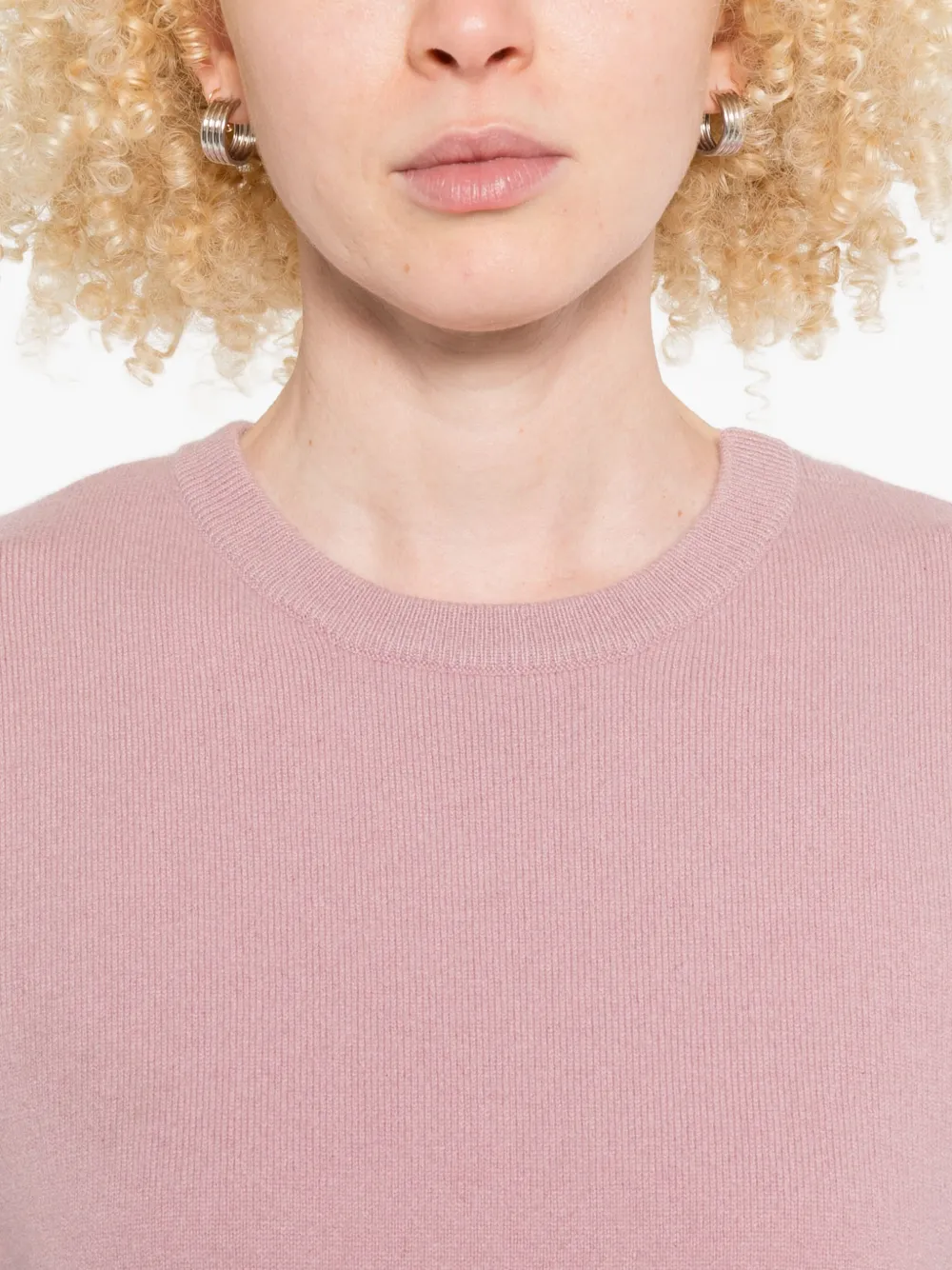 extreme cashmere round-neck cashmere-blend sweater Roze
