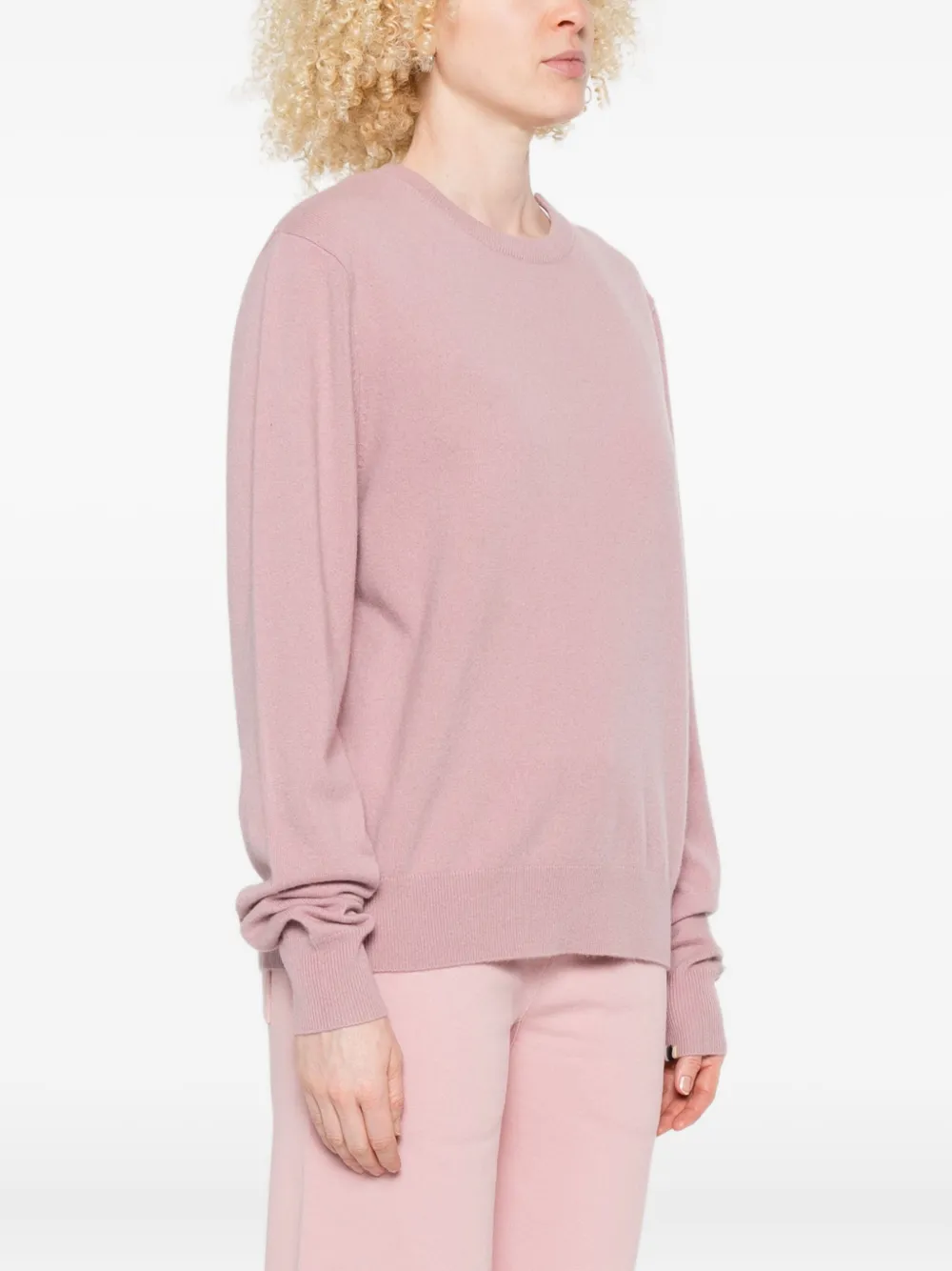 extreme cashmere round-neck cashmere-blend sweater Roze
