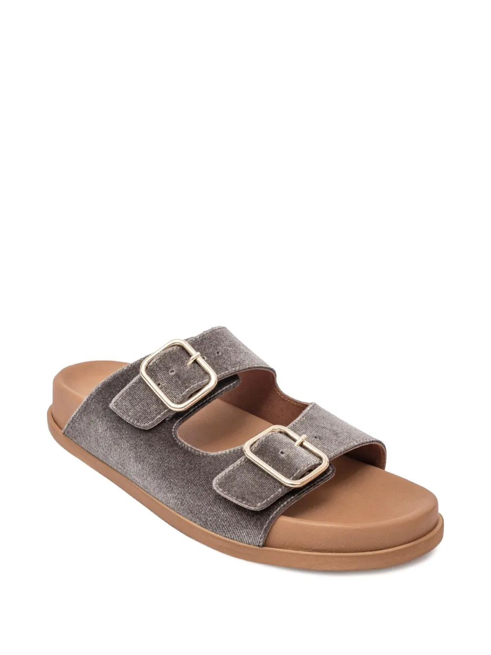 SOMMET Follonicas Tortora double-buckle sandals Grey