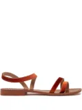 SOMMET velvet double-strap sandals - Orange