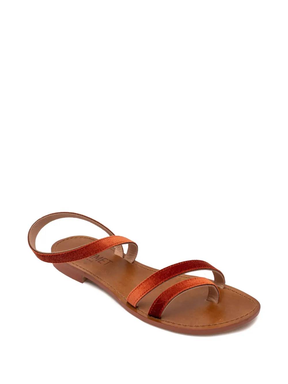 SOMMET velvet double-strap sandals | Flat Sandals | Image 2