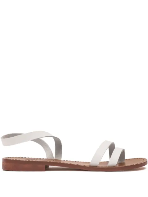 SOMMET leather ankle-wrap sandals