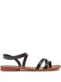 SOMMET leather ankle-strap sandals - Black