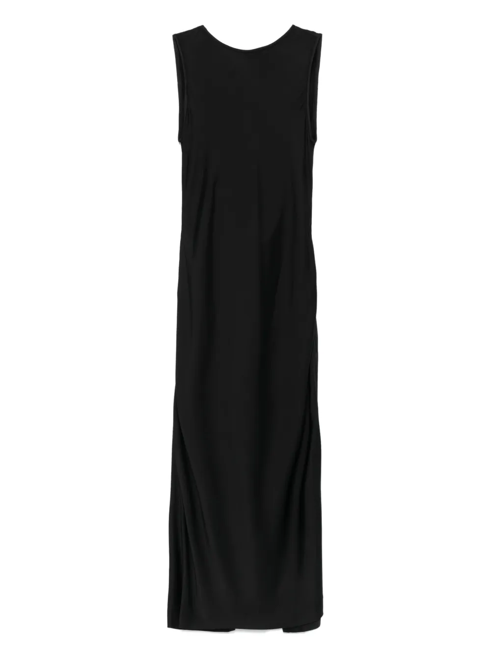 draped-back dress