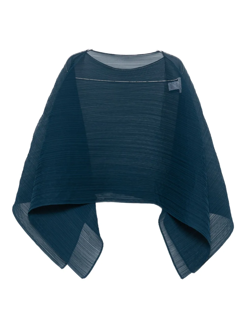 Pleats Please Issey Miyake Poncho met plooien Blauw