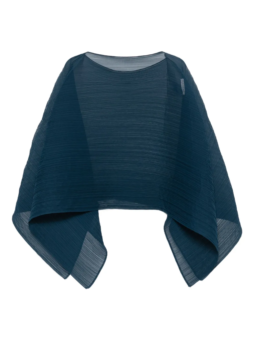 Pleats Please Issey Miyake Poncho met plooien Blauw