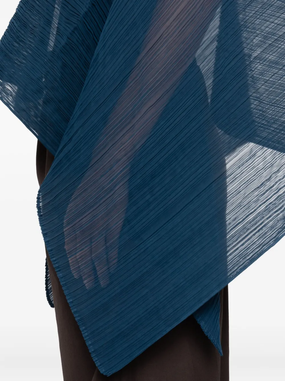 Pleats Please Issey Miyake Poncho met plooien Blauw