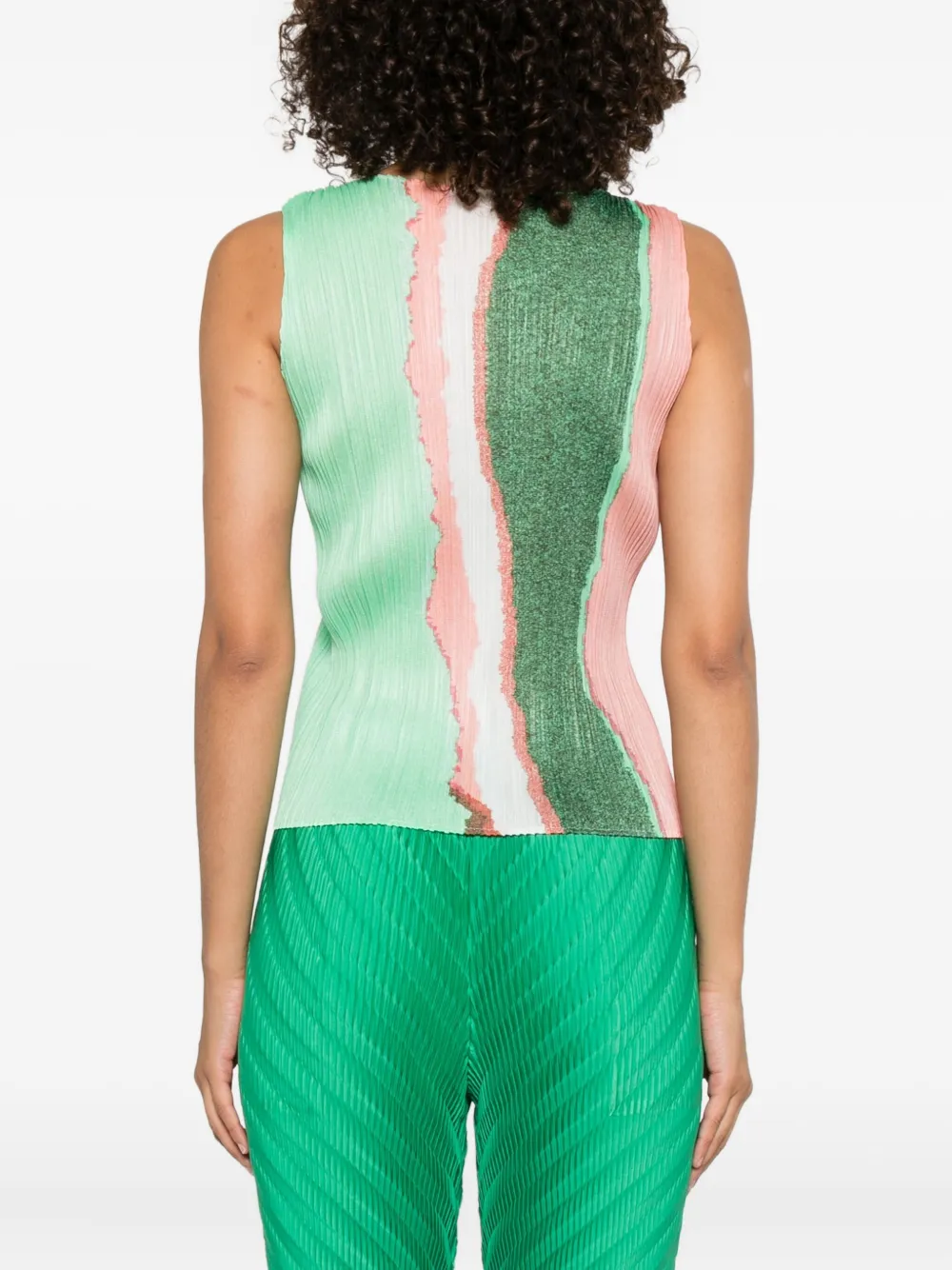 Pleats Please Issey Miyake Cropped top Groen