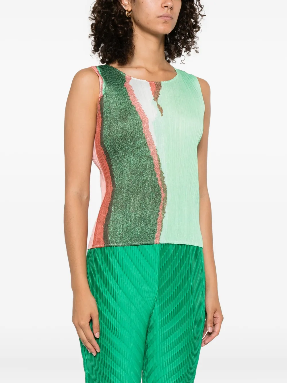Pleats Please Issey Miyake Cropped top Groen