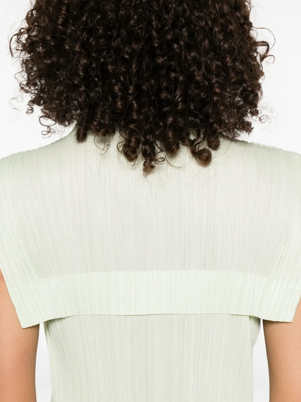 Pleats Please Issey Miyake Jurk met mesh Zwart