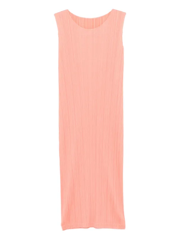 プリーツプリーズ　オレンジ プリーツ ノースリーブドレス Pleats Please Issey Miyake プリーツ ドレス | オレンジ | FARFETCH JP