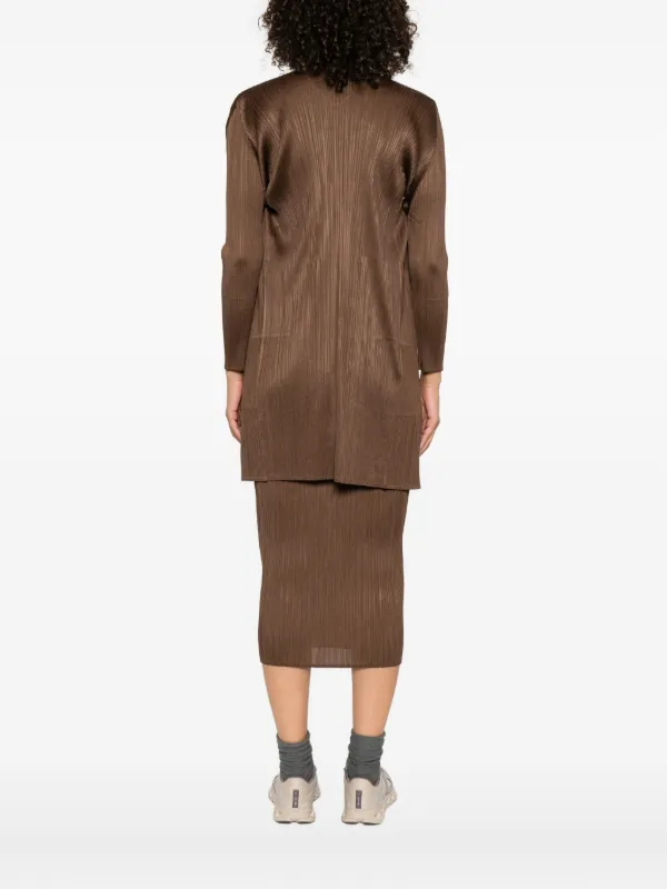 Pleats Please Issey Miyake オープンフロント プリーツコート