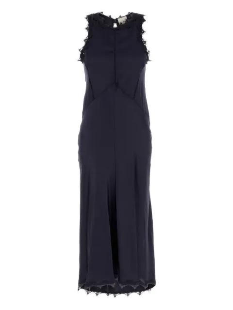 ISABEL MARANT Satin-Maxikleid mit Spitzenbesatz