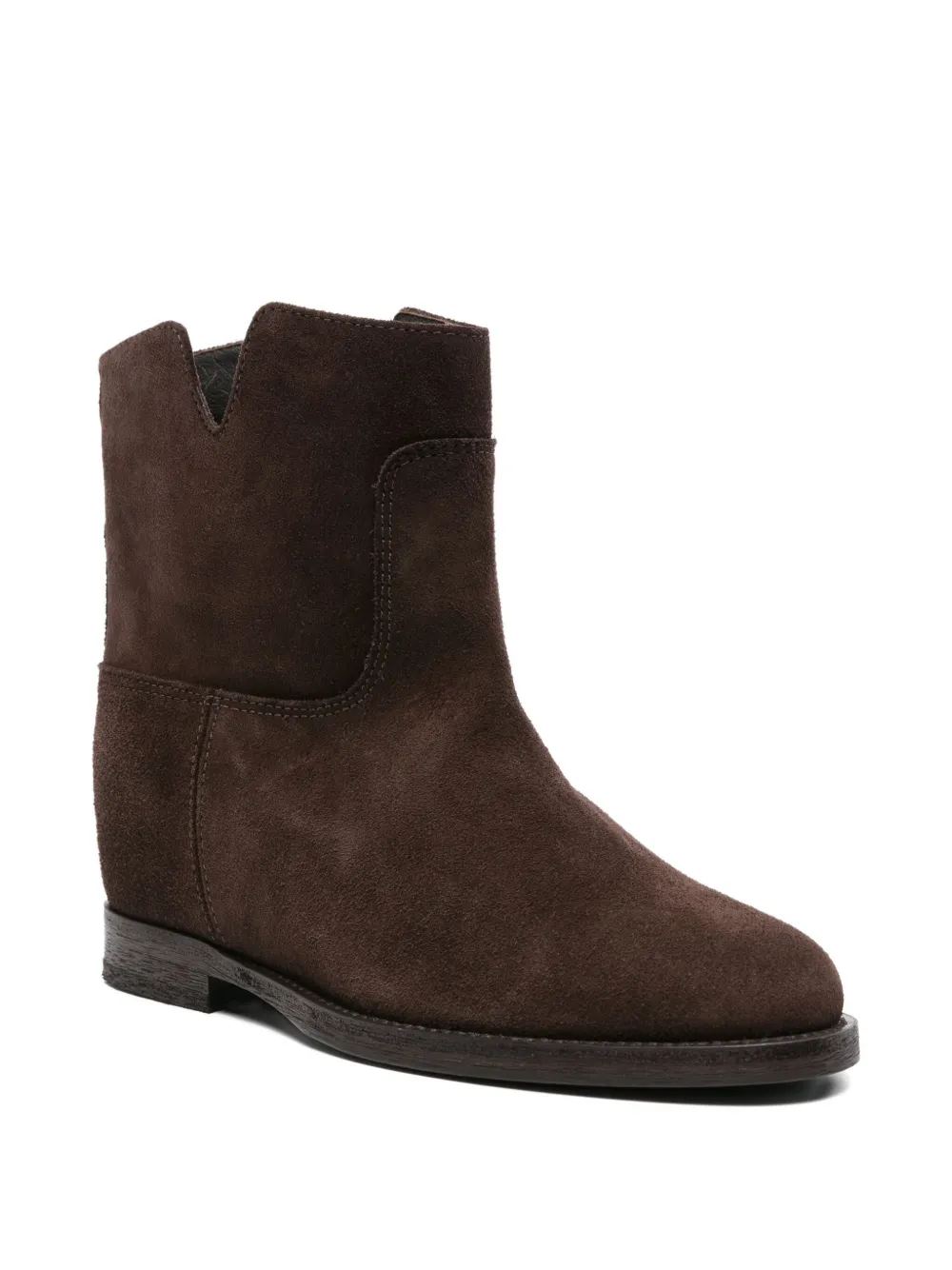 Via Roma 15 studded suede boots Brown