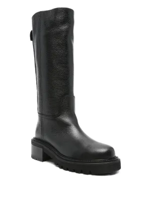 ロングブーツ VIA ROMA 15 FW25 STIVALE ACC NEW (4248 CHAMPAGNE) Via Roma 15 boot in champagne suede with diamond V | H-Brands