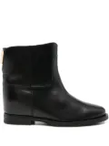 Via Roma 15 gold-detail leather boots - Black