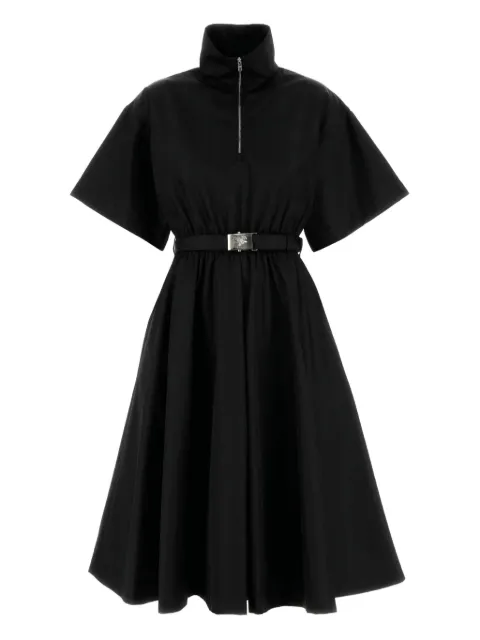 Prada belted zip-neck dress