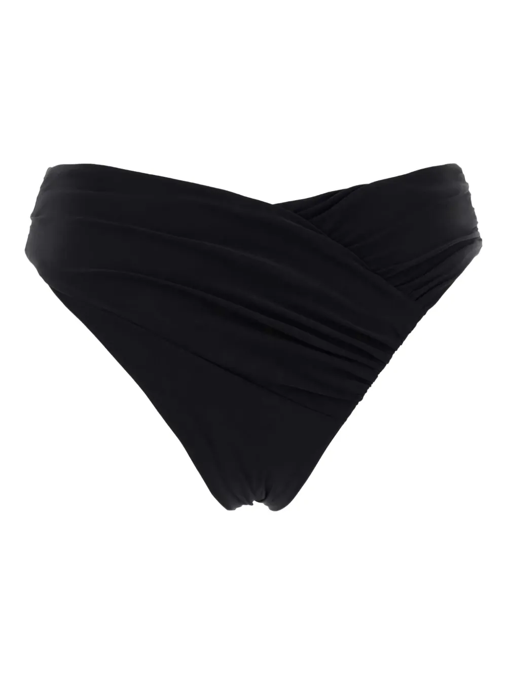 Magda Butrym High-waisted Bikini Bottom Ruched Detailing In Black
