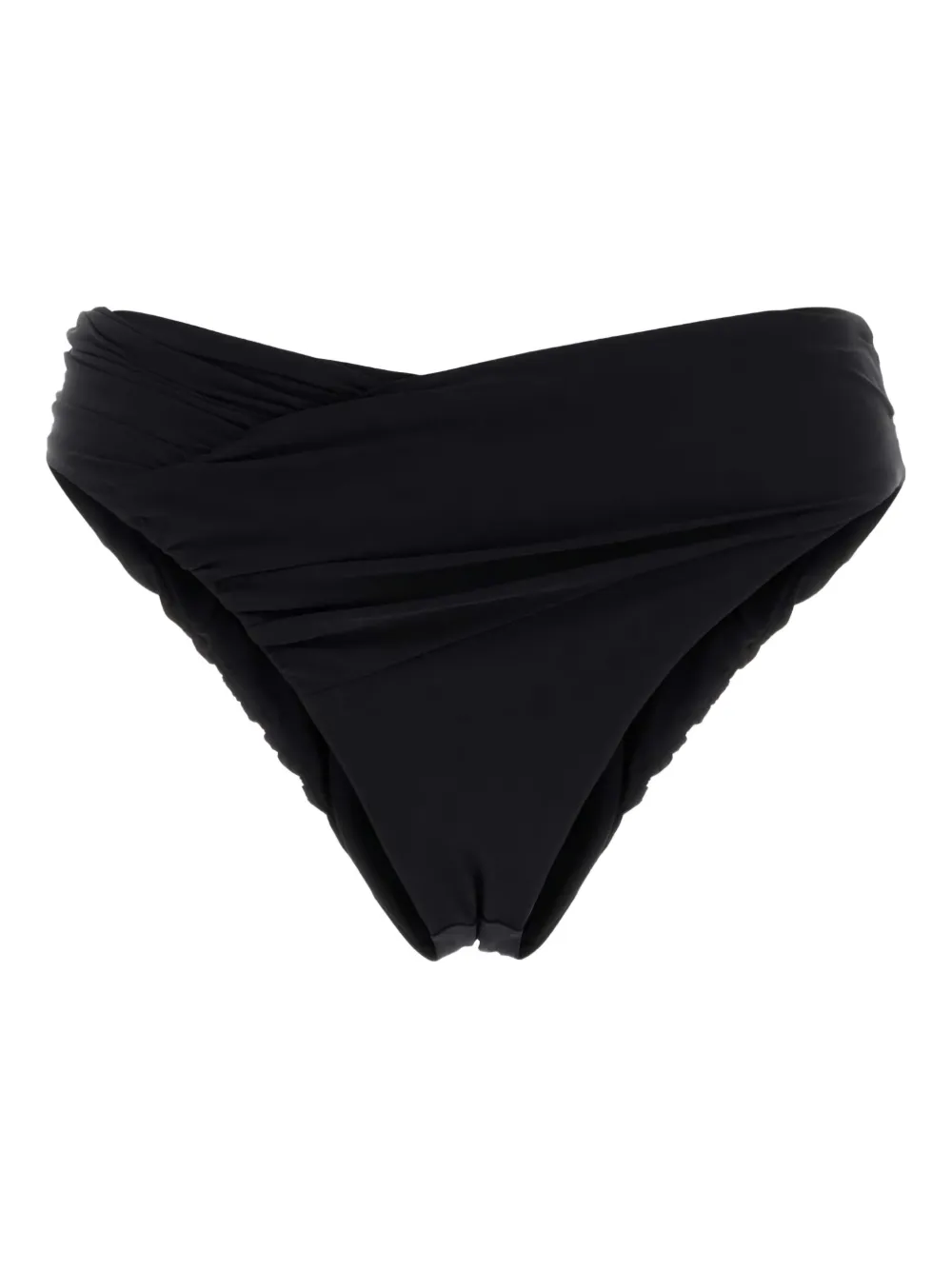 Magda Butrym High-waisted Bikini Bottom Ruched Detailing In Black