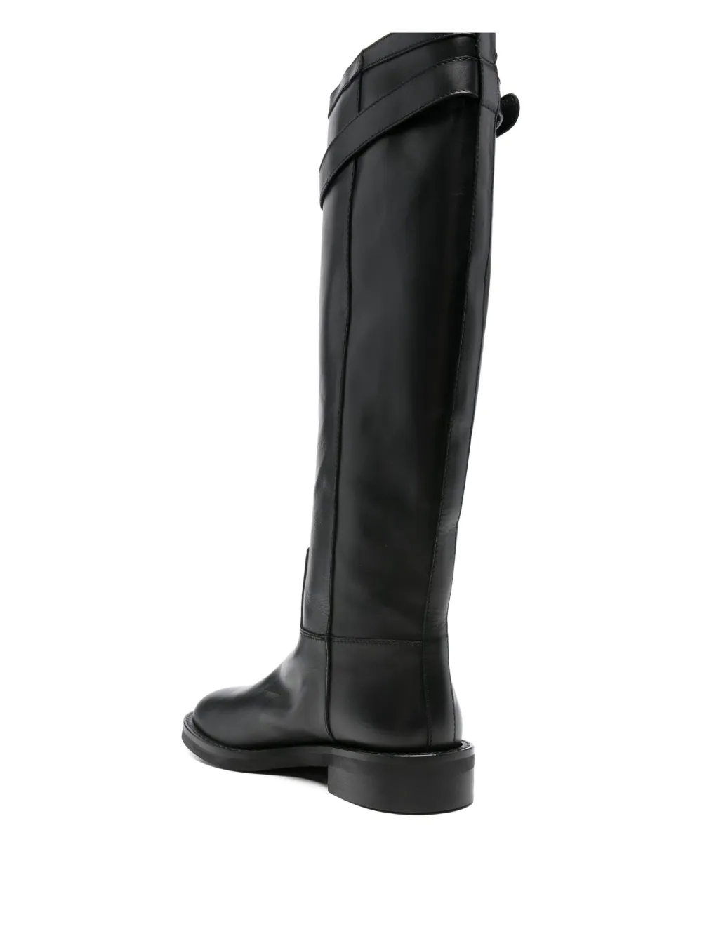 Via Roma 15 30mm Buckle-fastening Leather Boots In Black