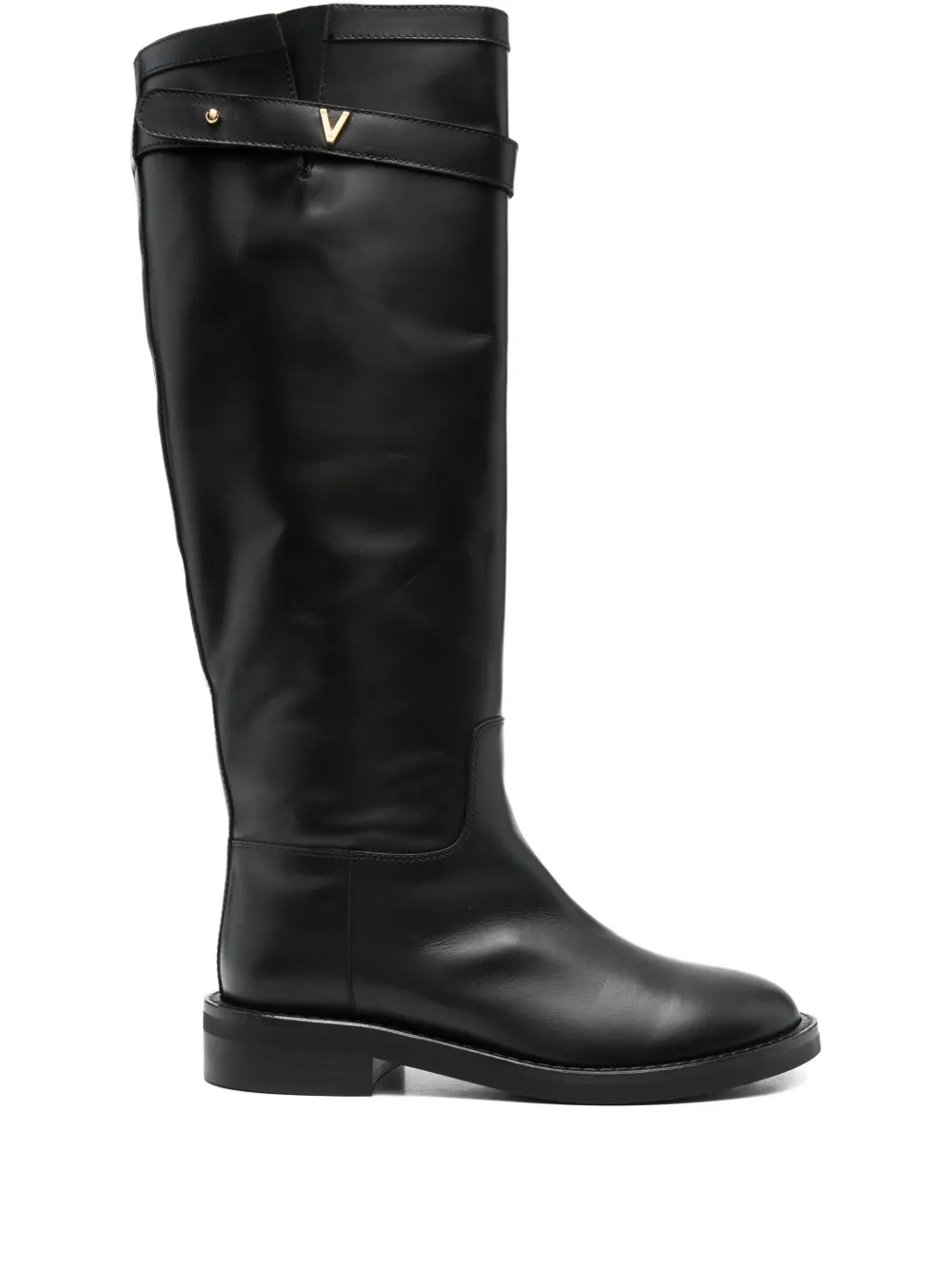 Via Roma 15 30mm buckle-fastening leather boots Black
