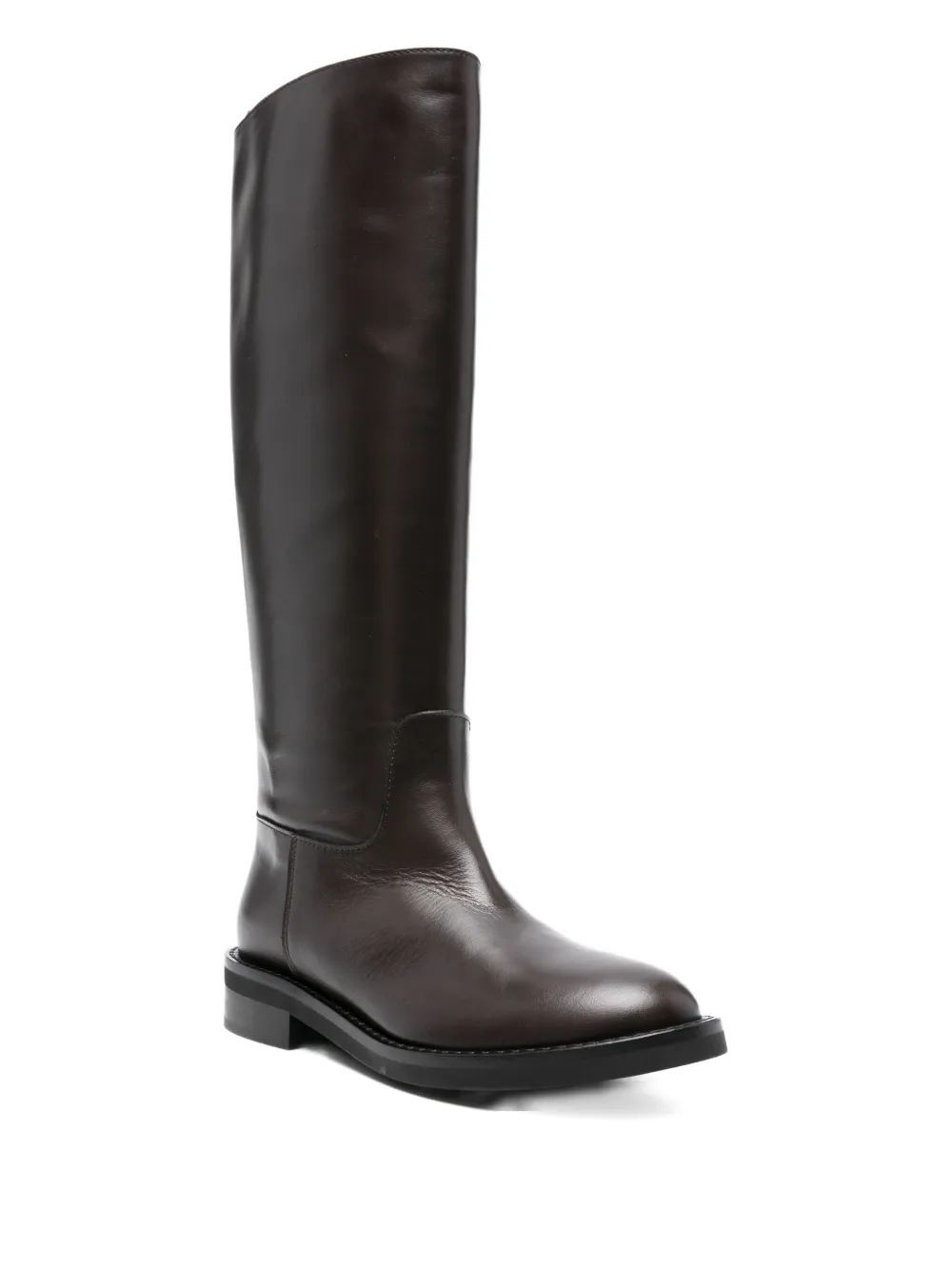 Via Roma 15 leather knee-high boots Brown