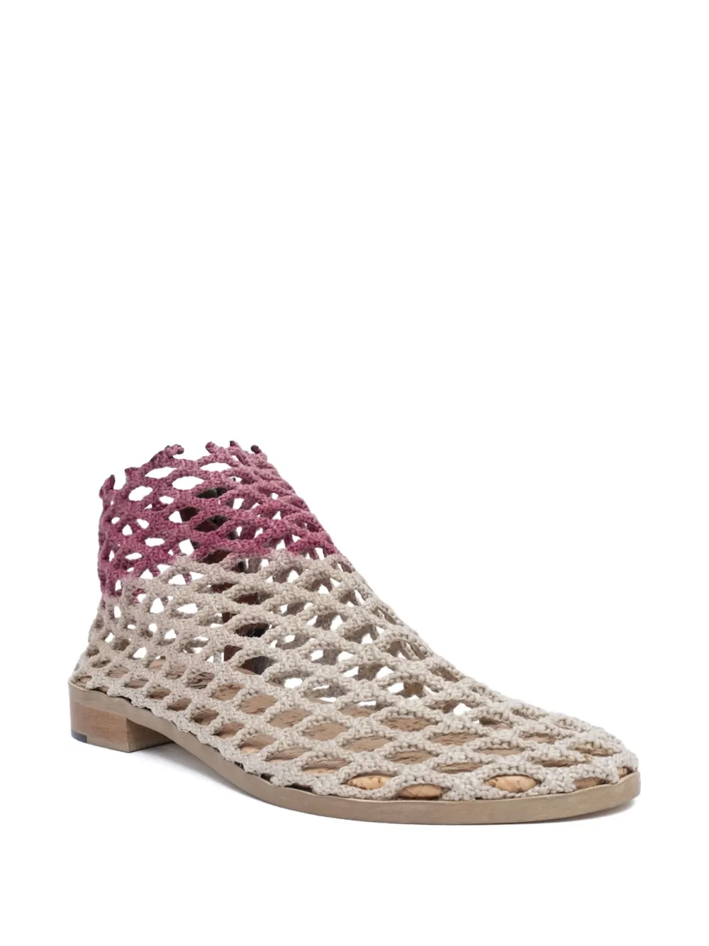 VERDURA SHOES netted ankle boots Neutrals