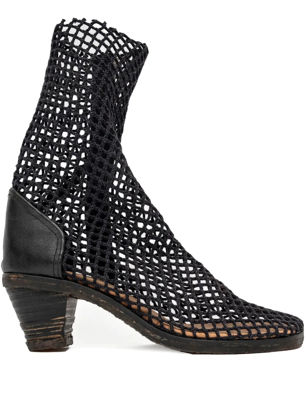 VERDURA SHOES Bitta netted heeled boots Blue