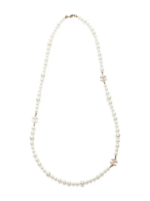 CHANEL Pre-Owned collar CC Mark con perla 2012