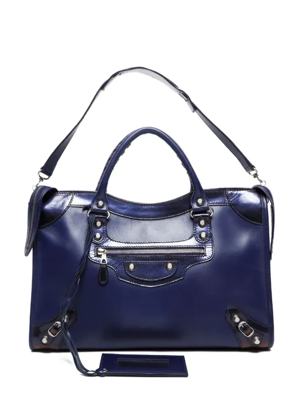 BALENCIAGA 紺色　ハンドバッグ Balenciaga Pre-Owned 2010-2020 Large City 2way Handbag | Purple