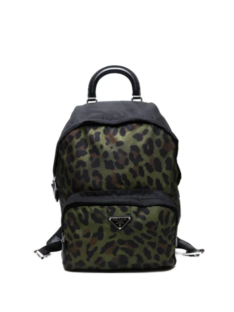Prada Pre-Owned sac à dos à imprimé léopard (2000-2015)