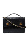 CHANEL Pre-Owned 1989-1991 Double Turn-Lock Flap shoulder bag - Black