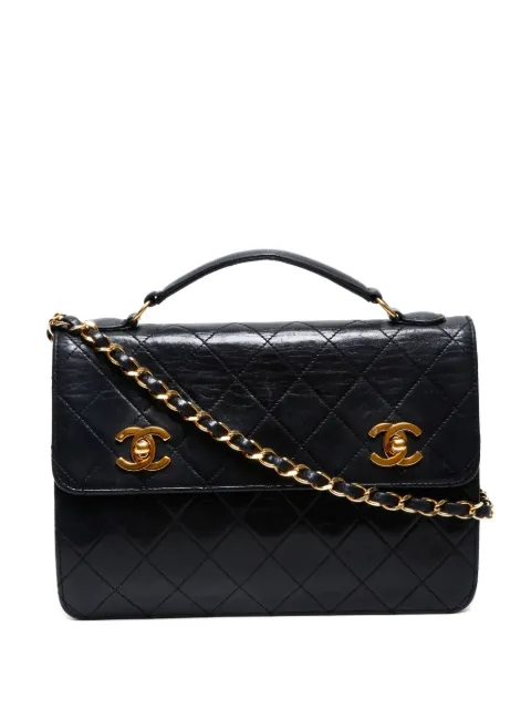 CHANEL Pre-Owned 1989-1991 Double Turn-Lock Flap shoulder bag