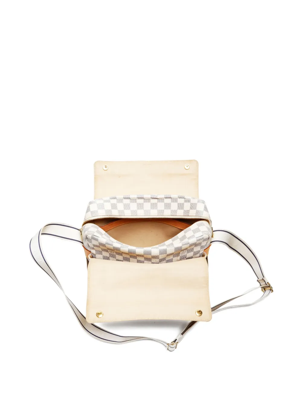 Pre-owned Louis Vuitton 2008 Naviglio Crossbody Bag In White