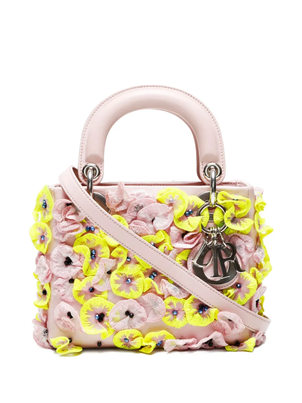 Christian Dior Pre-Owned 2020s mini Renew Lady Dior tote bag - ピンク Christian Dior Pre-Owned 2020s mini Renew Lady Dior tote bag - ピンク