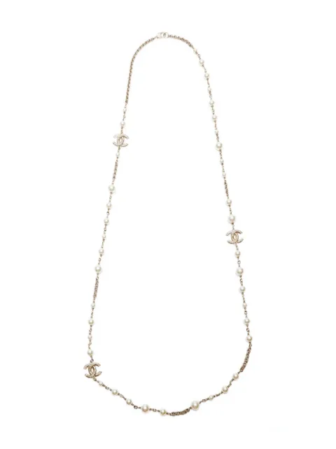 CHANEL Pre-Owned 2017 CC Mark Pearl necklace