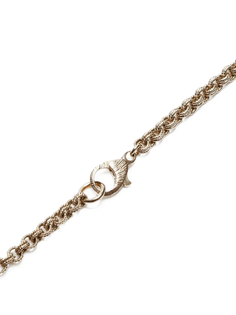 Pre-owned Chanel 2017 Cc Mark Pearl Necklace In Gold