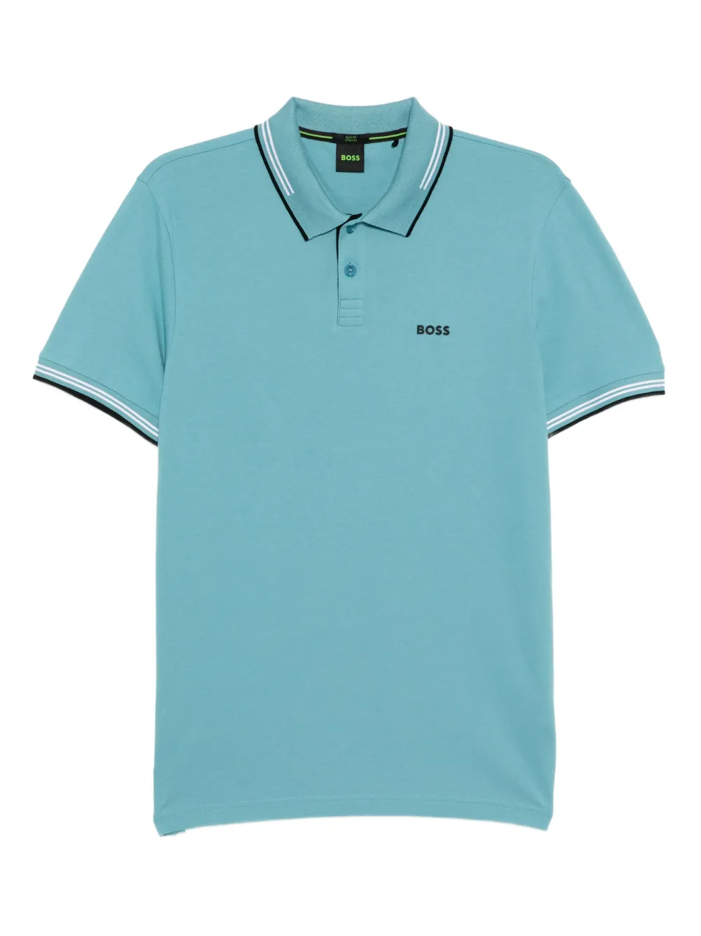 BOSS logo-embossed polo shirt | Blue | Image 1