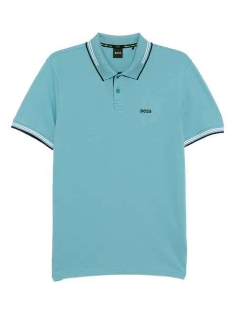 BOSS logo-embossed polo shirt