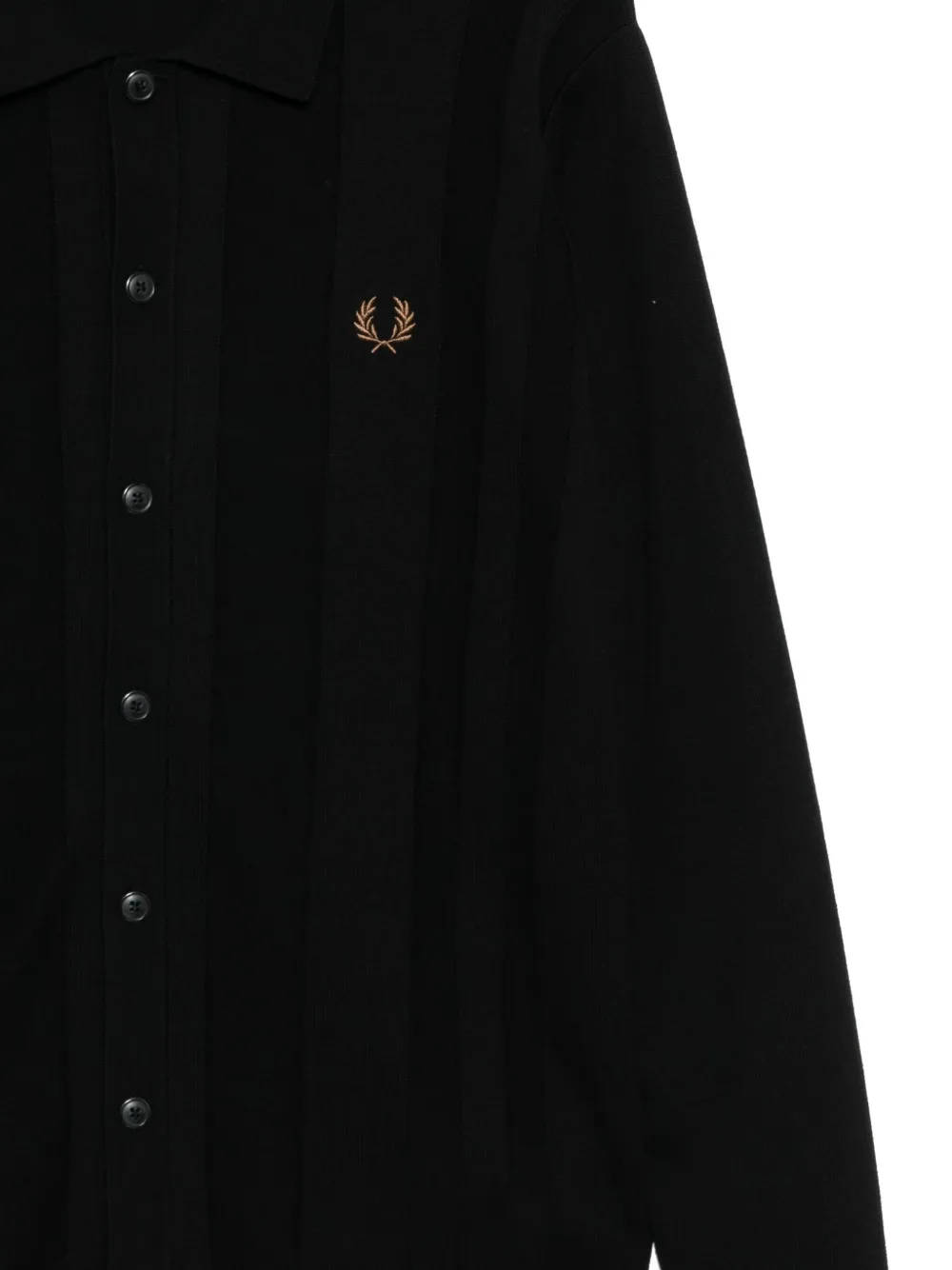 Fred Perry Overhemd met geborduurd logo Zwart