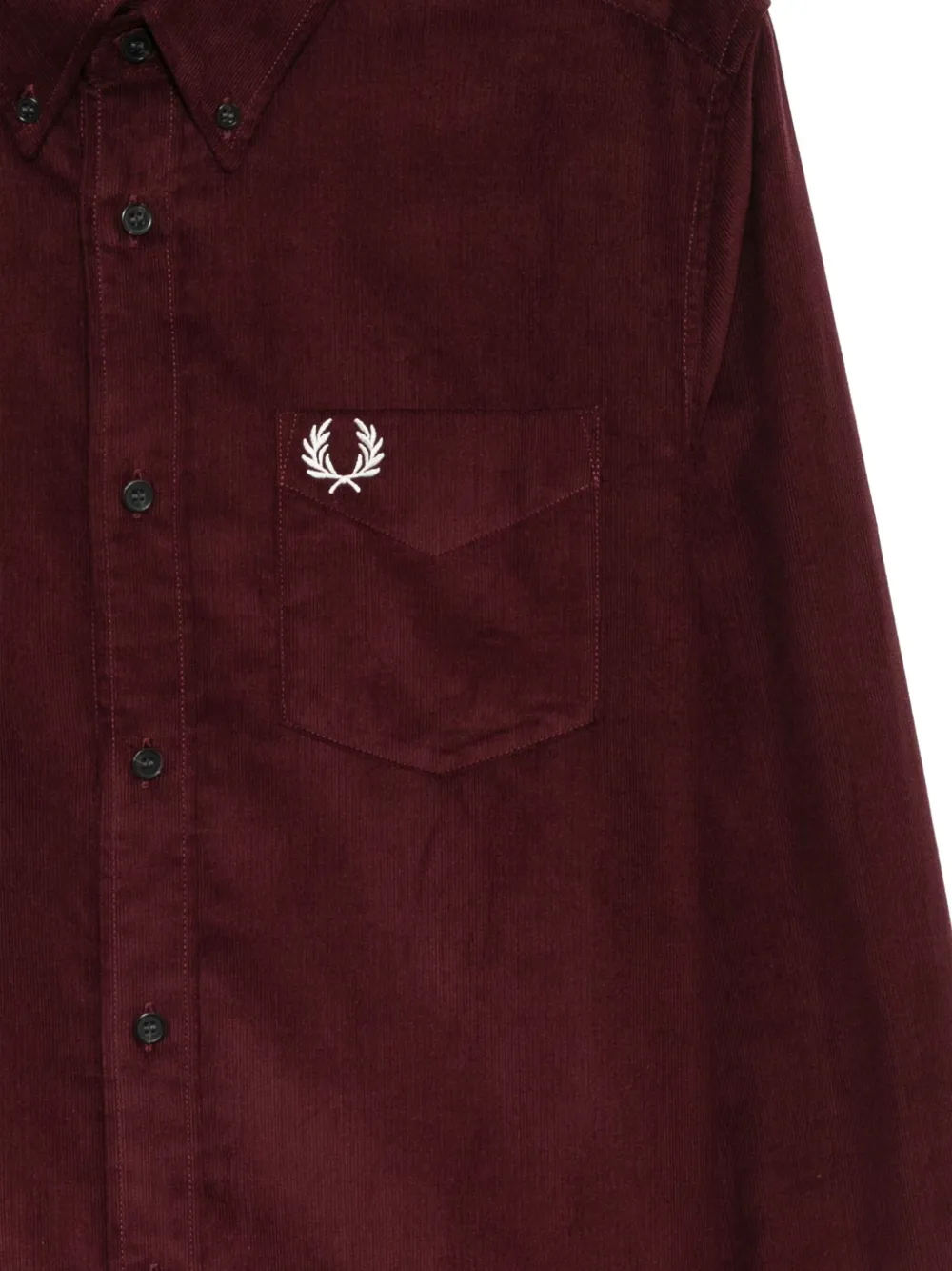 Fred Perry Overhemd met geborduurd logo Rood