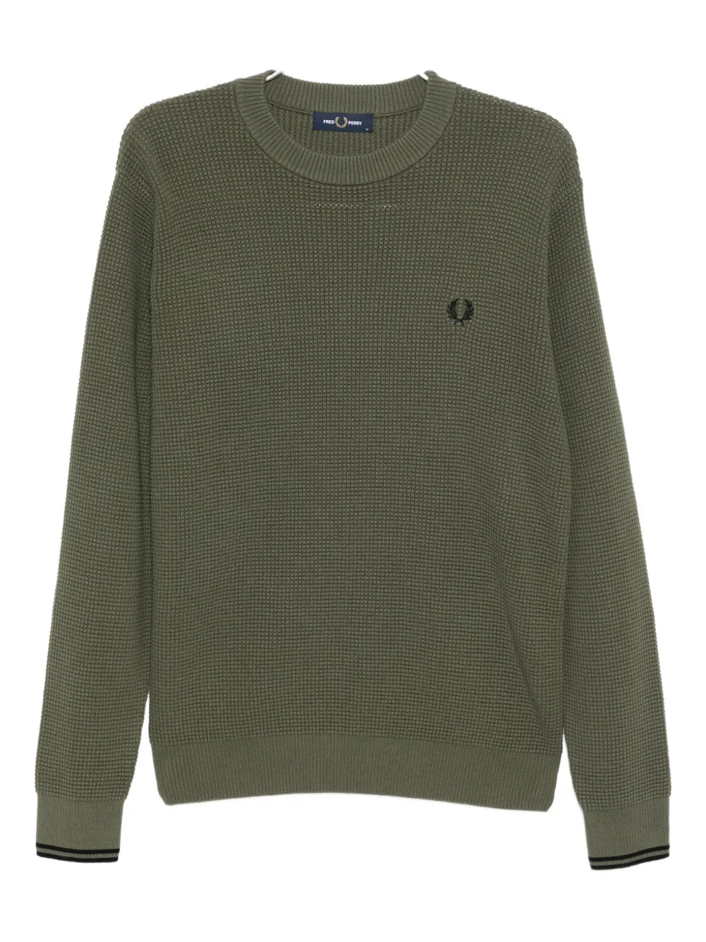 Fred Perry Logo-embroidered Sweater In Green